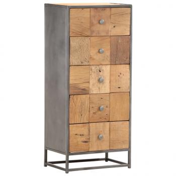 ARDEBO.de - Highboard mit Schubladen 45x30x100 cm Altholz Massiv