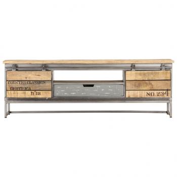 TV-Schrank 120 x 30 x 40 cm Massivholz Mango