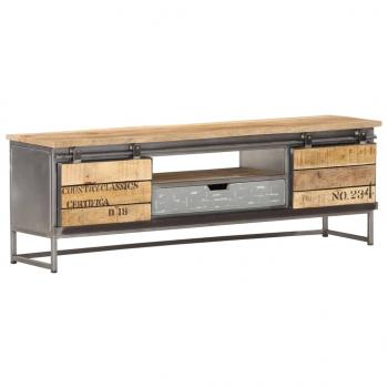 TV-Schrank 120 x 30 x 40 cm Massivholz Mango