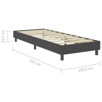 Boxspring-Bettgestell Grau Stoff 100x200 cm