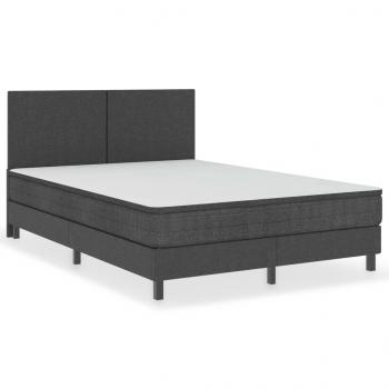 Boxspring-Bettgestell Grau Stoff 180x200 cm