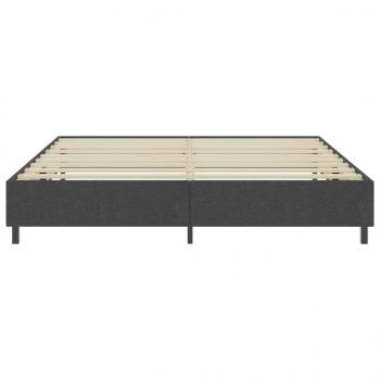 Boxspring-Bettgestell Grau Stoff 200x200 cm