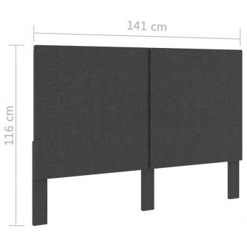 Kopfteil Dunkelgrau Stoff 140×200 cm 