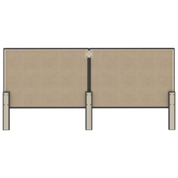 Kopfteil Dunkelgrau Stoff 200×200 cm