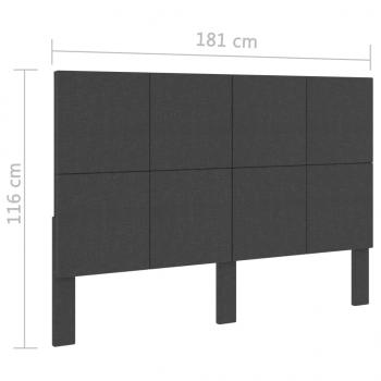 Kopfteil Dunkelgrau Stoff 180×200 cm 