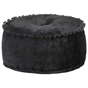 ARDEBO.de - Pouf Rund Samt 40×20 cm Anthrazit