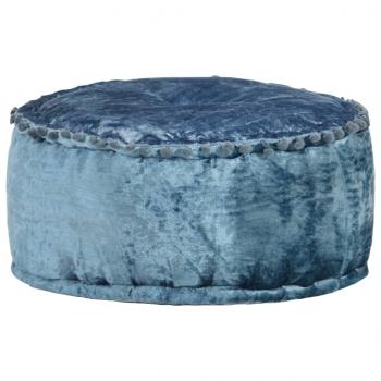 ARDEBO.de - Pouf Rund Samt 40x20 cm Blau