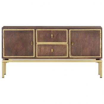 Sideboard 120x29x60 cm Massivholz Mango