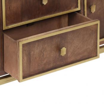 Sideboard 120x29x60 cm Massivholz Mango