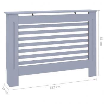 Heizkörperverkleidung Anthrazit 112x19x81,5 cm MDF