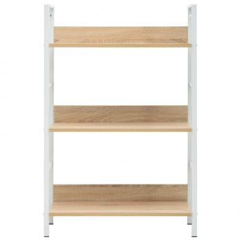 Bücherregal 3 Regalböden Eiche 60×27,6×90,5 cm Holzwerkstoff