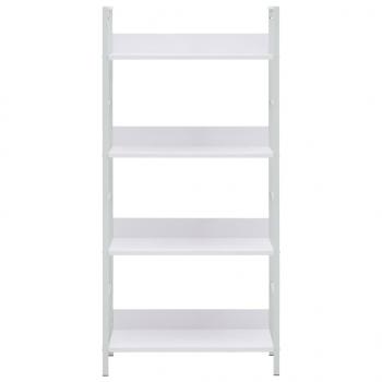 Bücherregal 4 Regalböden Weiß 60×27,6×124,5 cm Holzwerkstoff