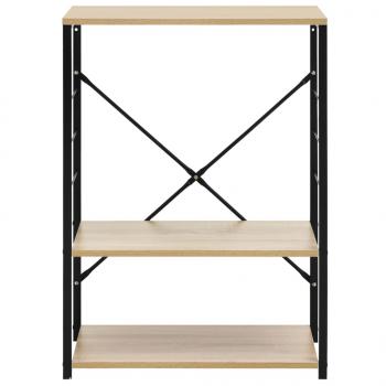 Mikrowellenregal Schwarz Eiche 60×39,6×79,5 cm Holzwerkstoff