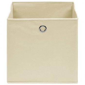 Aufbewahrungsboxen 10 Stk. Creme 32x32x32 cm Stoff