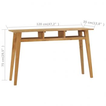 Konsolentisch 120x35x75 cm Teak Massivholz