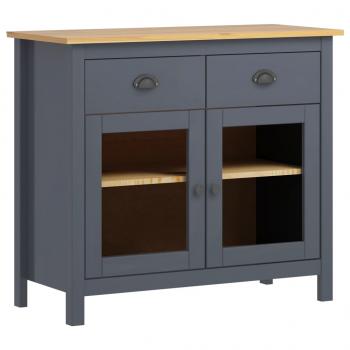 ARDEBO.de - Sideboard Hill Grau 90x40x80 cm Massivholz Kiefer