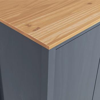 Kleiderschrank mit 2 Türen Hill Grau 89x50x170 cm Kiefernholz