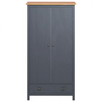 Kleiderschrank mit 2 Türen Hill Grau 89x50x170 cm Kiefernholz