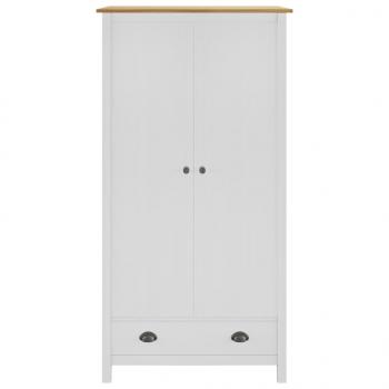 Kleiderschrank mit 2 Türen Hill Weiß 89x50x170 cm Kiefernholz