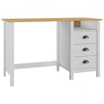 ARDEBO.de - Schreibtisch Hill mit 3 Schubladen 120x50x74 cm Kiefernholz