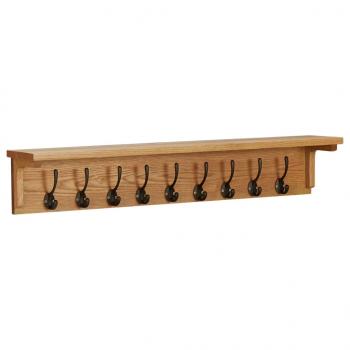 ARDEBO.de - Wandgarderobe 90x16x16 cm Massivholz Eiche