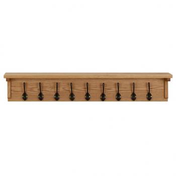 Wandgarderobe 90x16x16 cm Massivholz Eiche