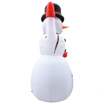 Aufblasbarer Schneemann mit LED zu Weihnachten IP44 600 cm XXL