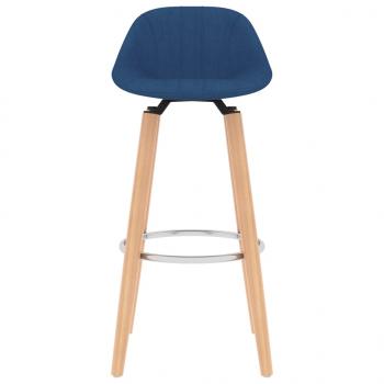 Barhocker 2 Stk. Blau Stoff