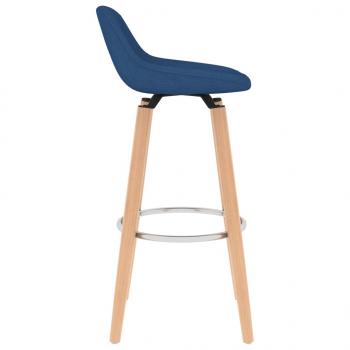 Barhocker 2 Stk. Blau Stoff