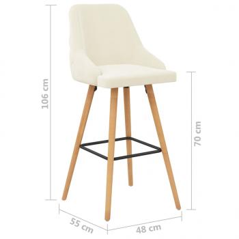 Barhocker 2 Stk. Creme Samt 