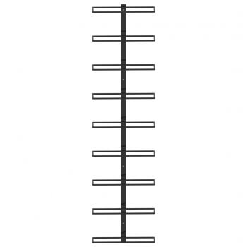Wand-Weinregal für 9 Flaschen Schwarz Eisen