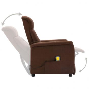 Massagesessel Braun Wildleder-Optik