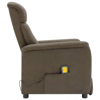 Massagesessel Taupe Wildleder-Optik