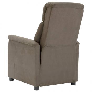 Massagesessel Taupe Wildleder-Optik