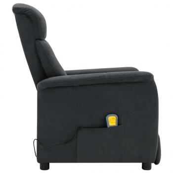 Massagesessel Dunkelgrau Wildleder-Optik