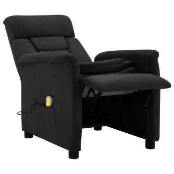 Massagesessel Schwarz Wildleder-Optik