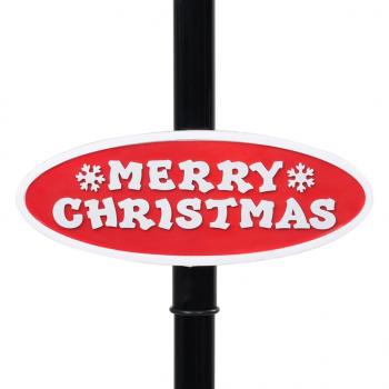 Weihnachts-Straßenlampe mit Weihnachtsmann 81 x 40 x 188 cm PVC