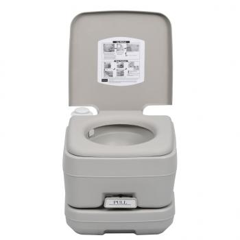 Tragbare Campingtoilette Grau 10 + 10 L