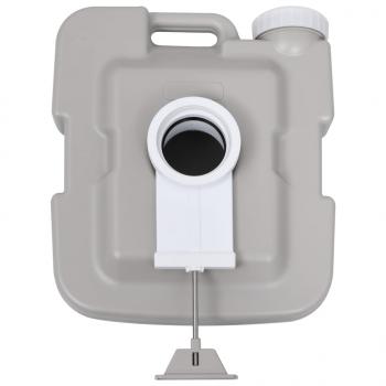 Tragbare Campingtoilette Grau 10 + 10 L