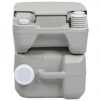 Tragbare Campingtoilette Grau 20 + 10 L