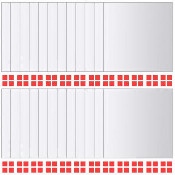 48-tlg. Spiegelfliesen-Set Quadratisch Glas