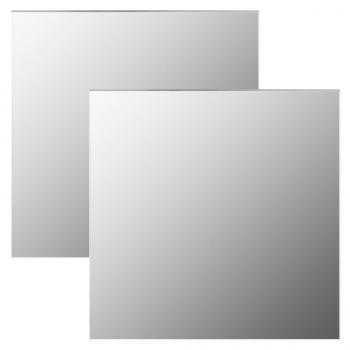 ARDEBO.de - Wandspiegel 2 Stk. 60x60 cm Quadratisch Glas