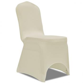 Stretch-Stuhlhussen Creme 24 Stk.