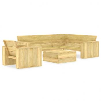 ARDEBO.de - 3-tlg. Garten-Lounge-Set Kiefernholz Imprägniert