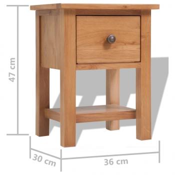 Nachttische 2 Stk. 36x30x47 cm Massivholz Eiche