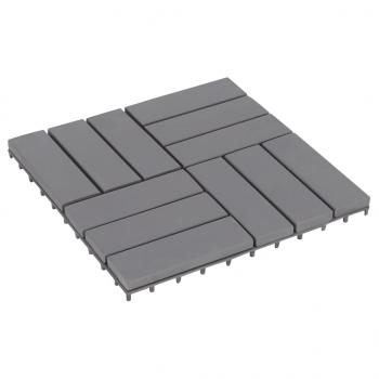 ARDEBO.de - Terrassenfliesen 20 Stk. Grau 30 x 30 cm Massivholz Akazie