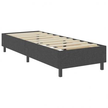 Boxspringbett Dunkelgrau Stoff 100x200 cm