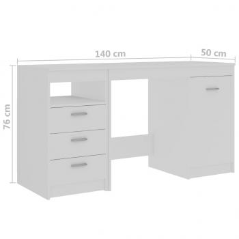 Schreibtisch Weiß 140x50x76 cm Holzwerkstoff