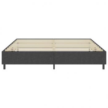 Boxspringbett Dunkelgrau Stoff 200x200 cm