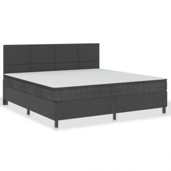 Boxspringbett Dunkelgrau Stoff 200x200 cm